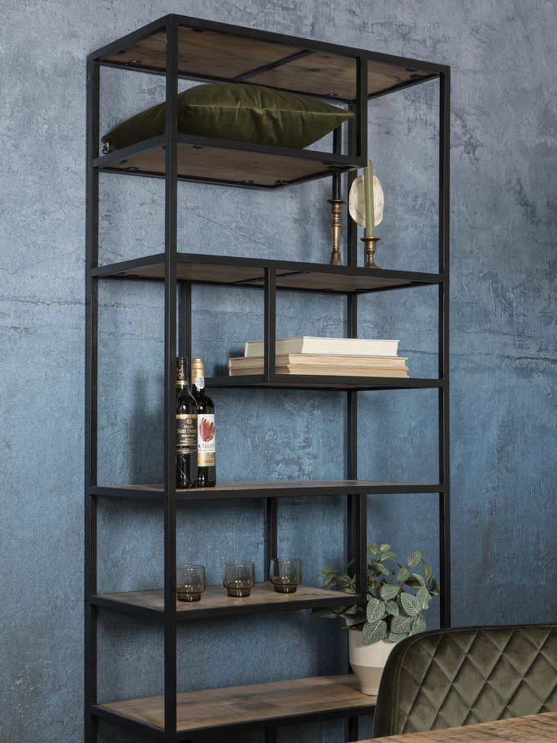 Vakkenkast Huub Hout 210 x 80 cm - Roomdivider